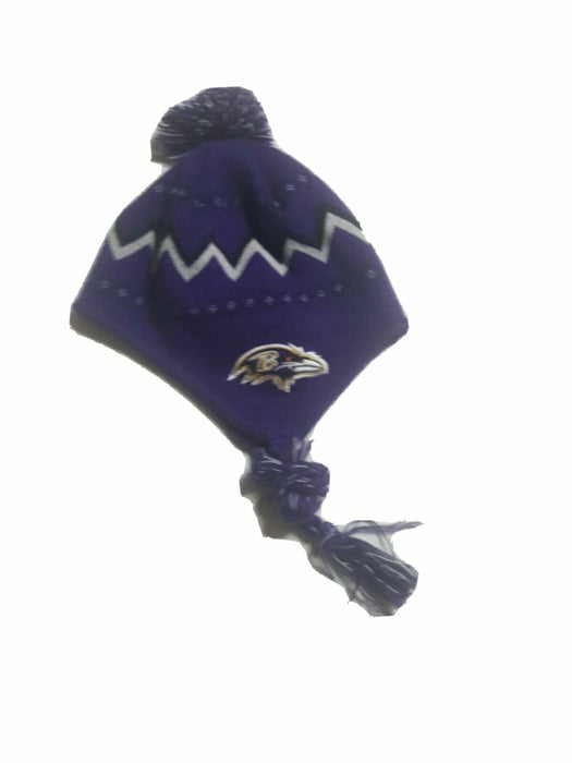 Baltimore Ravens NFL Knit Cap w/ Ear Covers Purple (Kids Size 8-20)