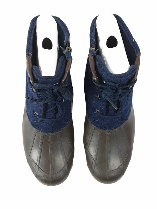 Sperry Saltwater Wedge Tide Wool Blue Brown Duck Boots Women (Size: 10) STS83679