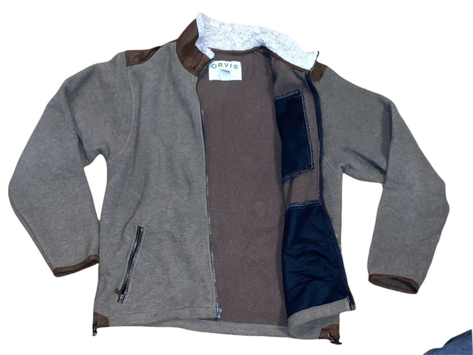 Orvis Fleece Men's Full Zip Jacket w/ Sherpa Collar Pine Green (Size: M)
