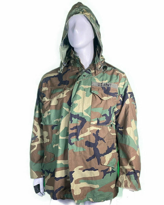US Military M65 Woodland BDU Camouflage Jacket (Size:  Medium - Long)