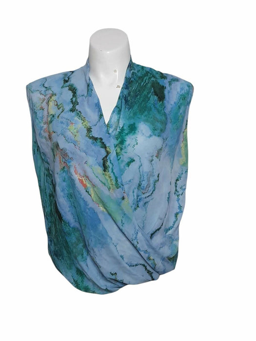 Massimo Women's Blue Floral 2 in 1 Top (Size: L)