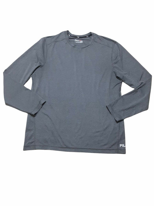 Fila Women's Gray Fitted Lightweight Comfort Long Sleeve Top (Size: XXL)