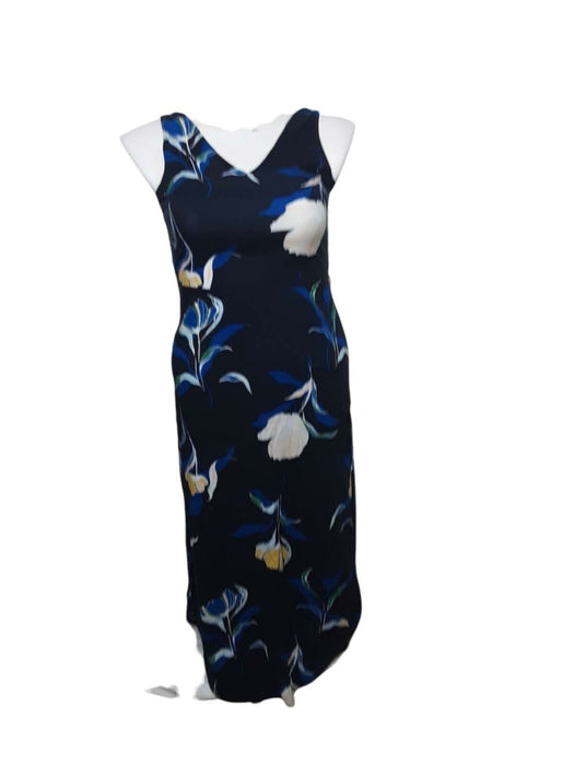 A New Day Women's Blue Floral V-Neck Sleeveless Dress (Size: XS)