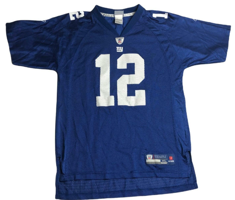 New York Giants Reebok One Field #12 Smith Jersey Blue Youth (Size: XL)