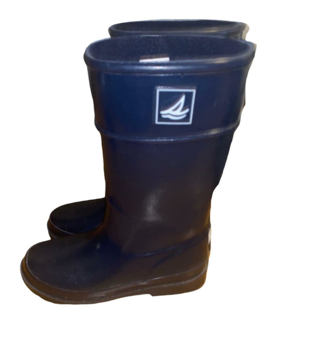 Sperry Top-Sider Boys Pelican Navy Blue Waterproof Rubber Rain Boots (Size: 12)