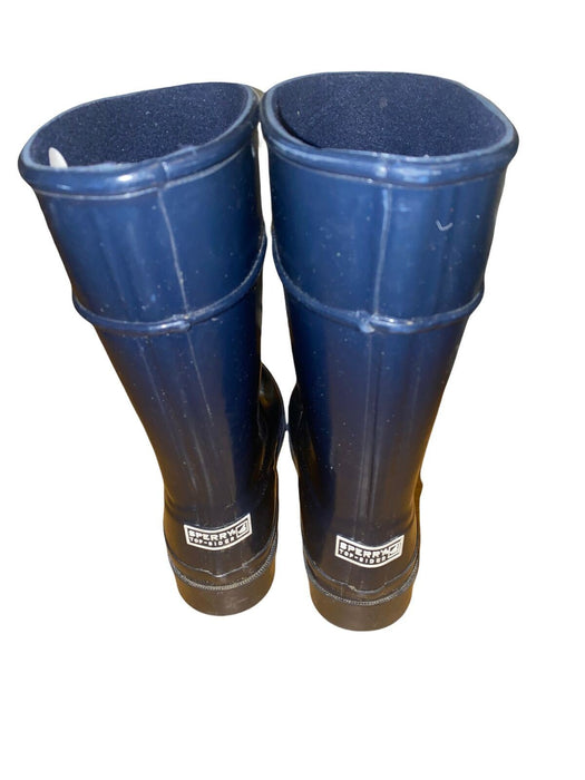 Sperry Top-Sider Boys Pelican Navy Blue Waterproof Rubber Rain Boots (Size: 12)