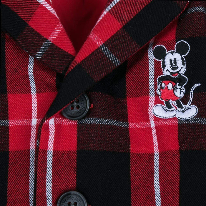 Disney Baby Mickey Mouse Boy's Plaid Blazer Jacket Red/Black (Size: 0-3M) New!