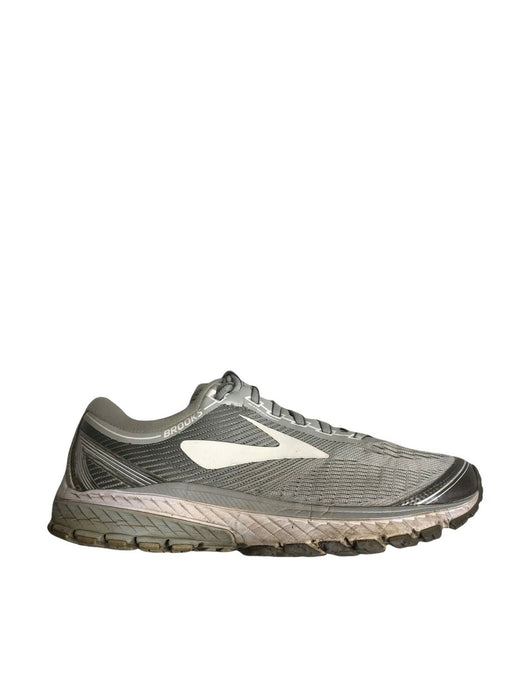 Brooks Ghost 10 Grey White Running Shoes Women's (Size: 9) 1202461B144