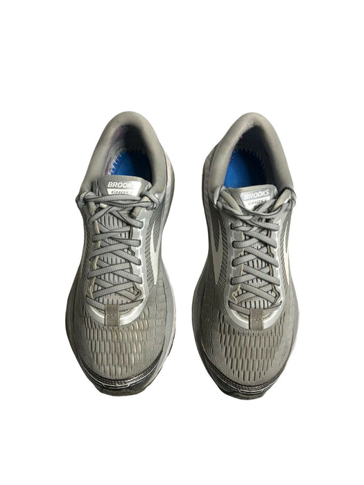 Brooks Ghost 10 Grey White Running Shoes Women's (Size: 9) 1202461B144