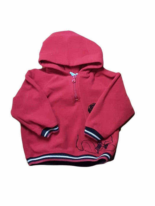 Disney Boys Red Mickey Mouse Long Sleeve Hoodie (Size: 24M)