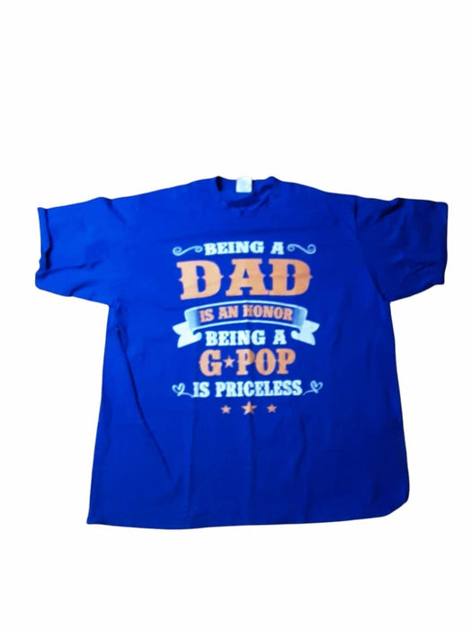 Port & Company Men's Blue "Being A Dad" Short Sleeve T-Shirt