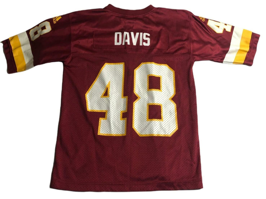 Washington Redskins Adidas #48 Davis Jersey Red Youth (Size: S)