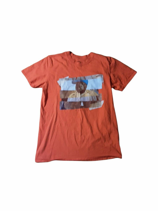 B.I.G Boys Orange Biggie smalls Short Sleeve T-Shirt (Size: S)