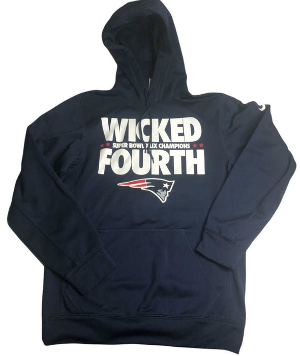 New England Patriots Nike Thermal-FIT "Wicked Fourth" Hoodie Blue Men's (Sz: S)