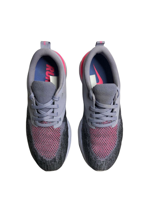 Nike Odyssey React 2 Flyknit Grey Pink Running Shoes Women (Size: 8) AH1016-500