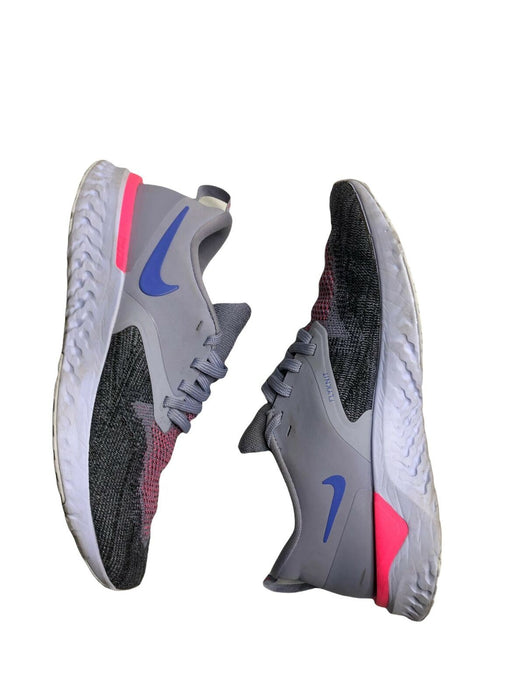 Nike Odyssey React 2 Flyknit Grey Pink Running Shoes Women (Size: 8) AH1016-500