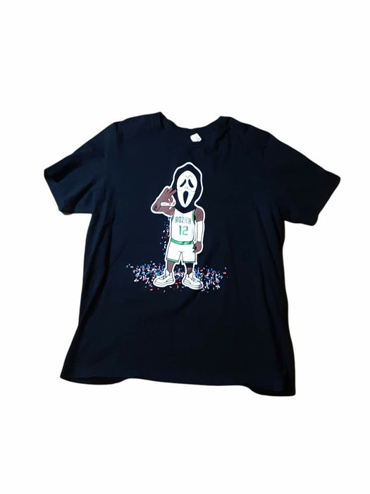 Canvas Men's Black Terry Rozier #12 Ghost Basketball T-Shirt (Size: XL)