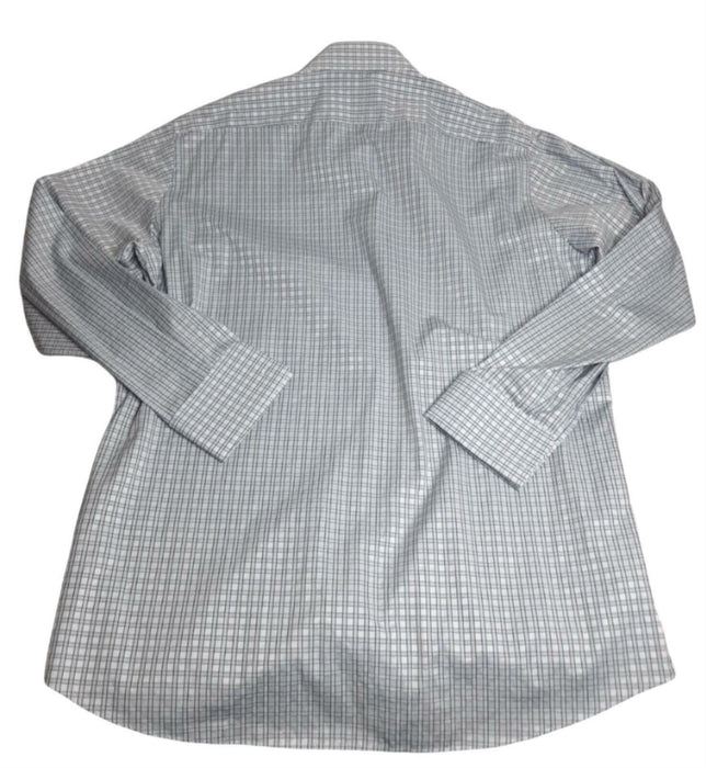 John W. Nordstrom Men's Light Blue Checkered Button Down Shirt (Size: XXL)