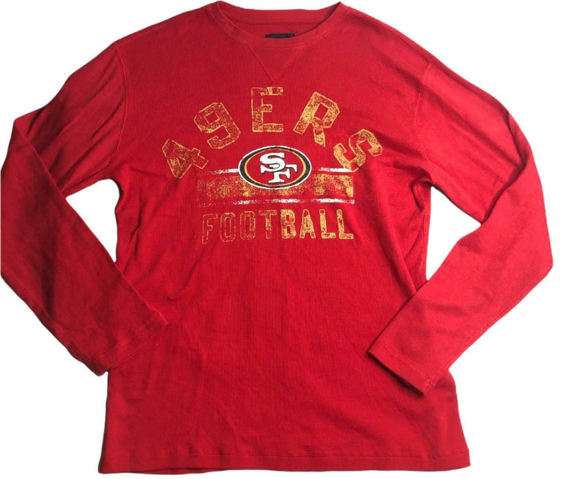 San Francisco NFL Team Apparel Vintage Long Sleeve Waffle Shirt Red Men (Sz: XL)