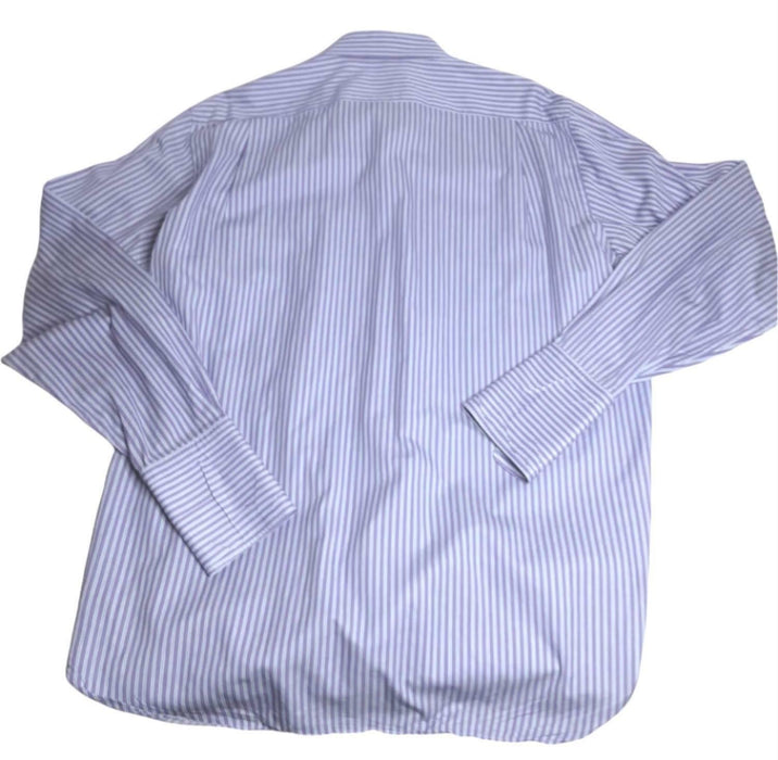 Aster Men's Purple Striped Button Down Shirt (Size: 45/18)