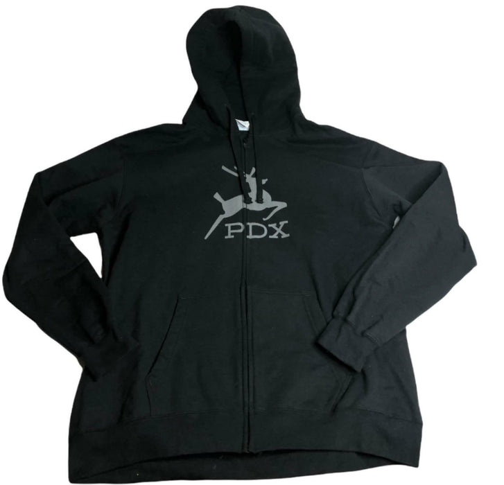 Port & Company Hunting Gear Full Zip Fleece Jacket Black Men's (Size: XL)