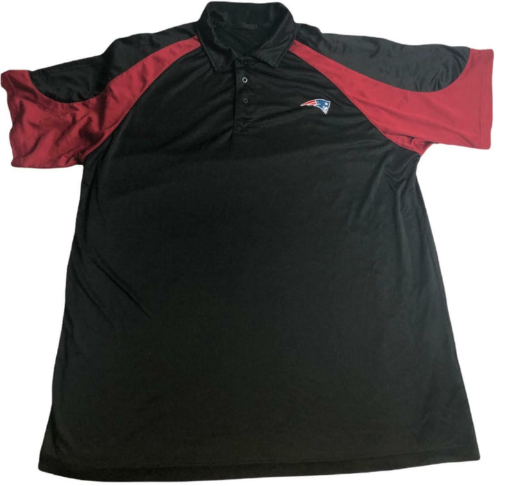 New England Patriots NFL Team Apparel Performance Polo Shirt Black Men (Sz: 2XL)