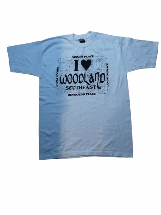 Sun Wear Men's White "I Love Woodland South East" T-Shirt (Size: 2XL)