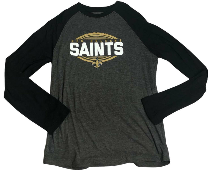 New Orleans Saints NFL Team Apparel Long Sleeve Shirt Gray Men's (Size: M)