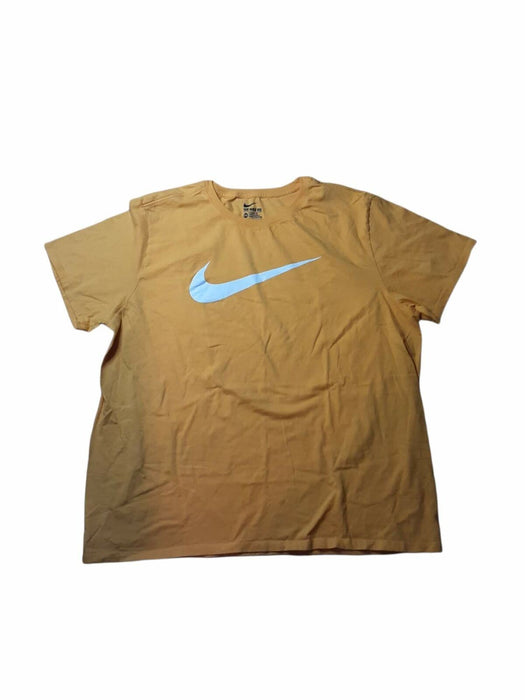 The Nike Men's Yellow Athletic Cut Logo T-Shirt (Size: XXL)