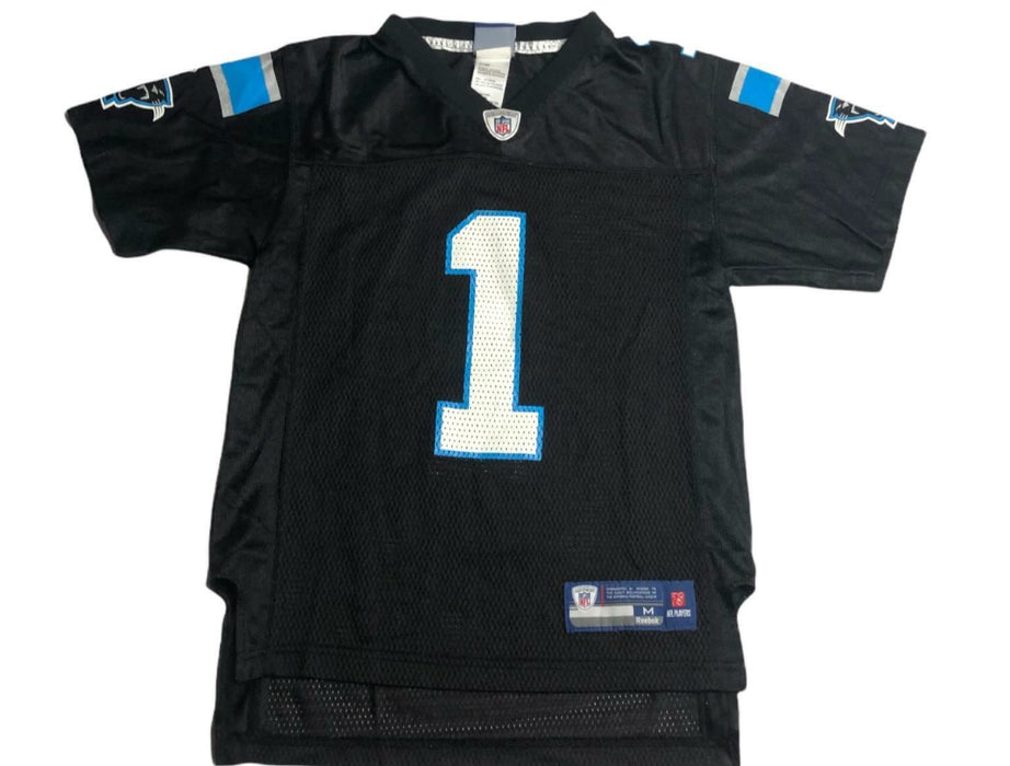 Carolina Panthers Reebok On Field # 1 Newton Jersey Black Youth (Size: M)