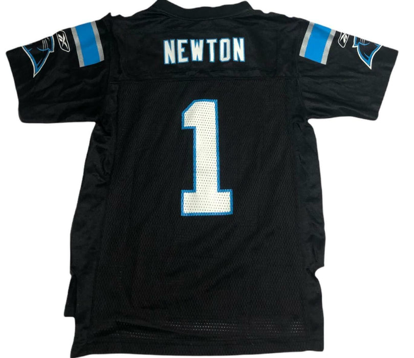 Carolina Panthers Reebok On Field # 1 Newton Jersey Black Youth (Size: M)