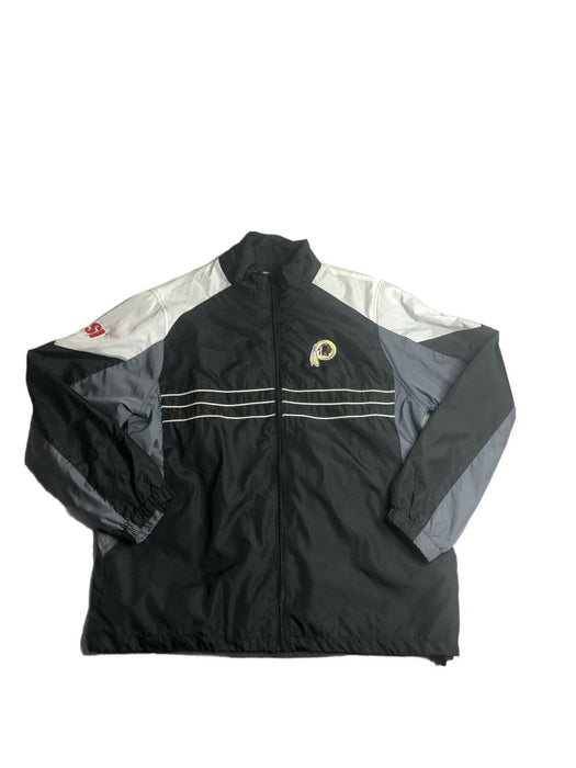 Washington Reskins Reebok Full-Zip Windbreaker Jacket Black (Size: L)