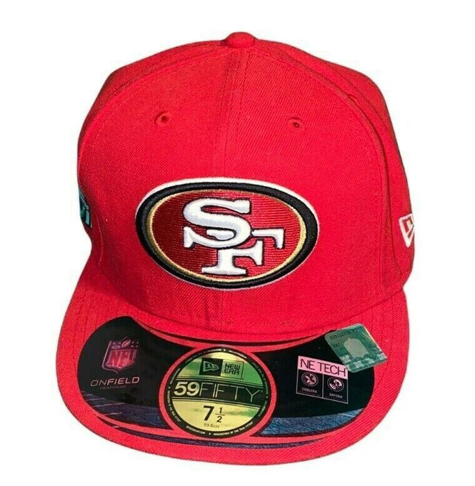 San Francisco 49ers NFL 59Fifty New ERA Fitted NE TECH Hat Red (Size: 7.5)