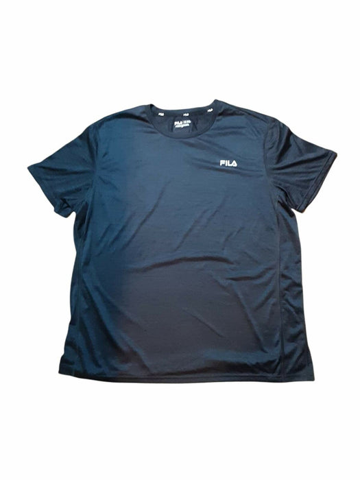 Fila Men's Black Crew Neck Short Sleeve Jersey T-Shirt (Size: XXL)