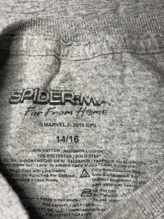 Marvels Spider-Man Far From Home T-Shirt Gray Boys (Size: 14/16)