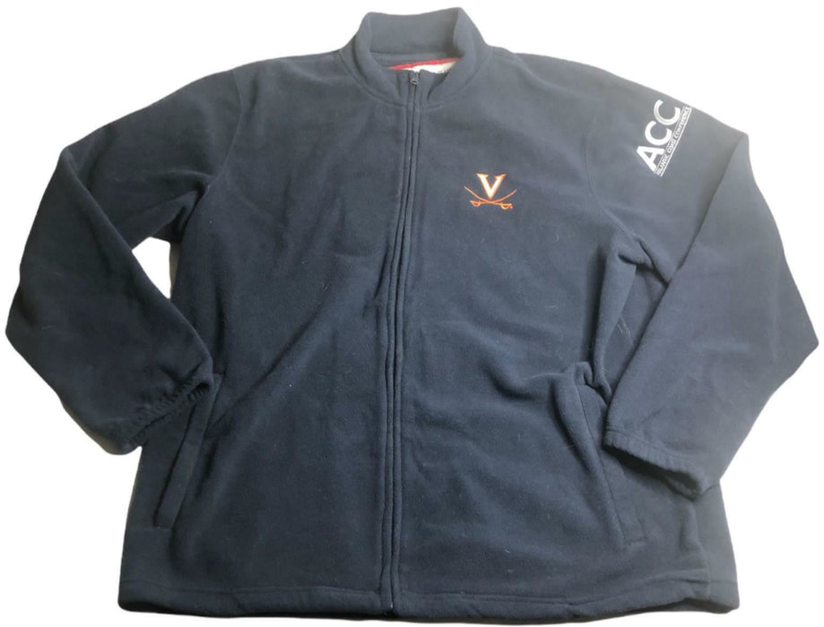 Virginia Cavalier American Classic Fleece Full-Zip Jacket Blue Men's (Size: 2XL)