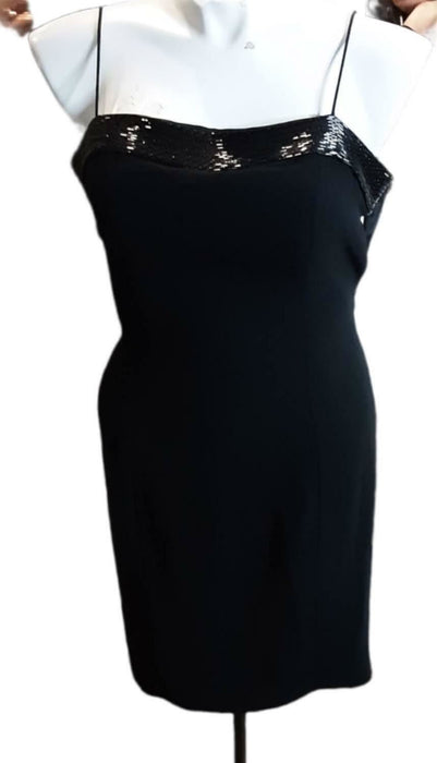 Jones New York Women's Black Spaghetti Strap Dress (Size: 10)