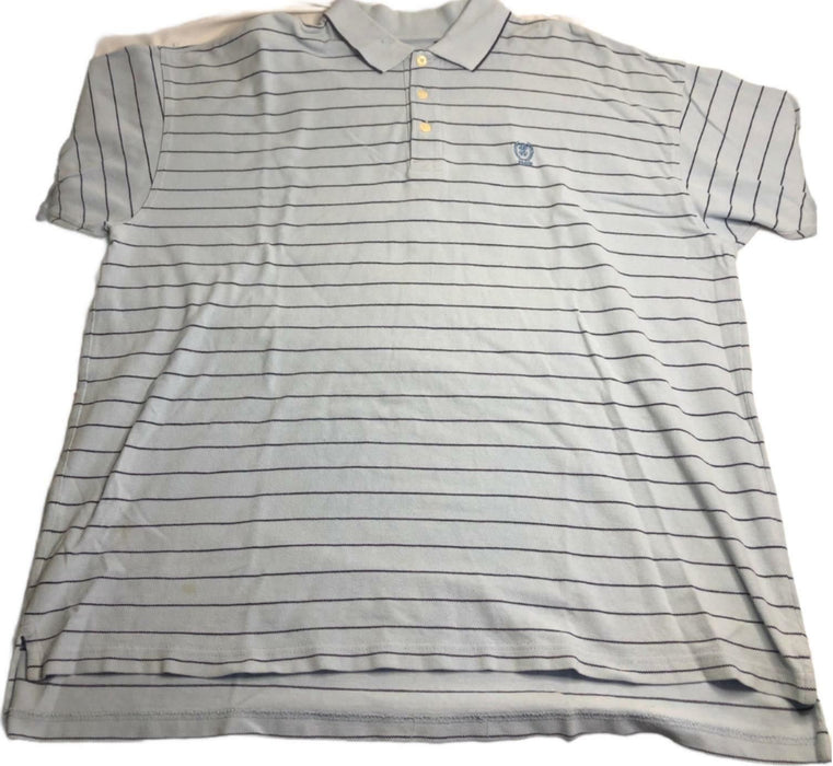 Izod Oxford Striped Polo Shirt Blue Big & Tall Men's (Size: 2XL)