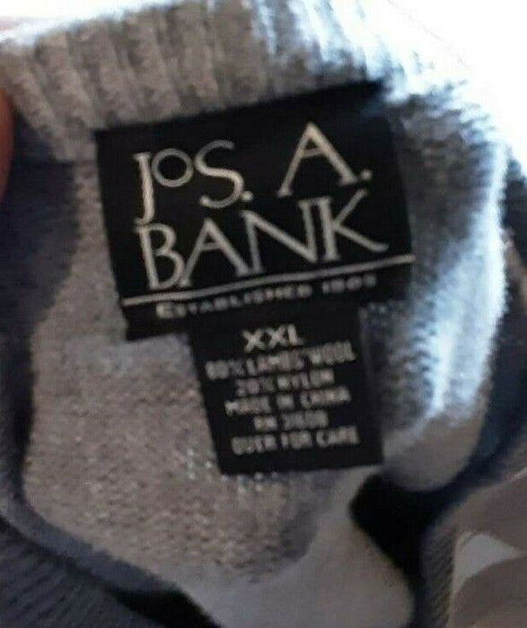 JoS. A. Bank Men's Argyle Wool Sweater Gray (Big & Tall Size: XXL)