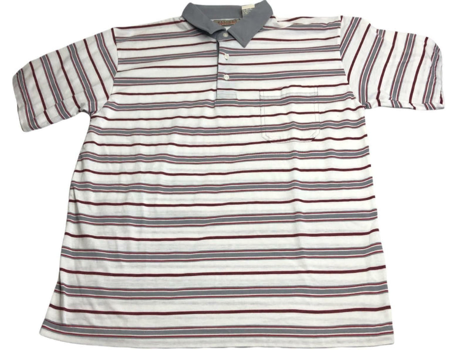 Chandler Casual Striped Polo Shirt White Men's (Size: XL)