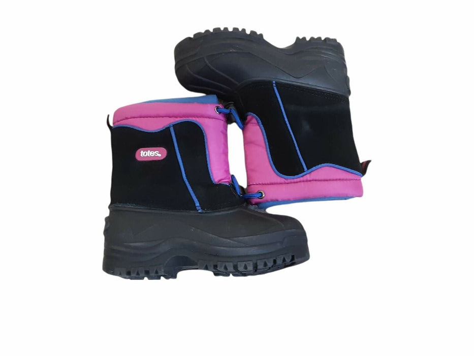 Totes Thermolite Girl's Winter Snow Boots Black/Pink (Size: 12)