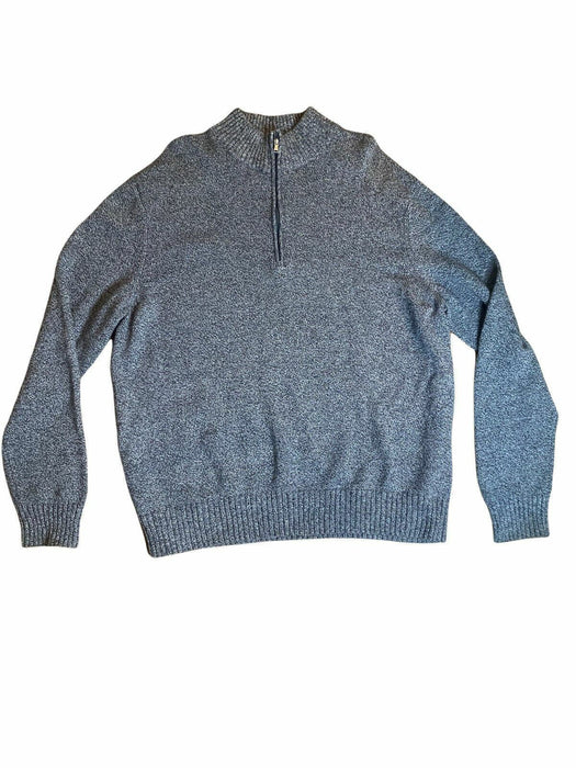 Calvin Klein Men's Cotton Quarter Zip Sweater Heather Gray (Size: XXL)