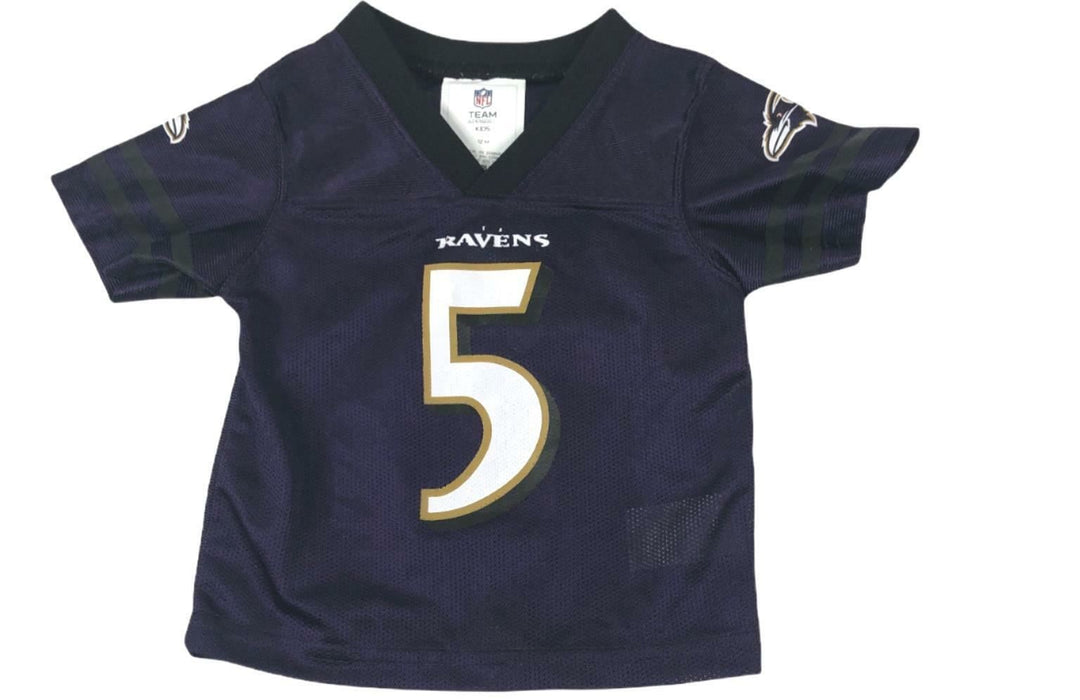 Baltimore Ravens NFL Team Apparel #5 Flacco Jersey Purple Toddler (Size: 12M)