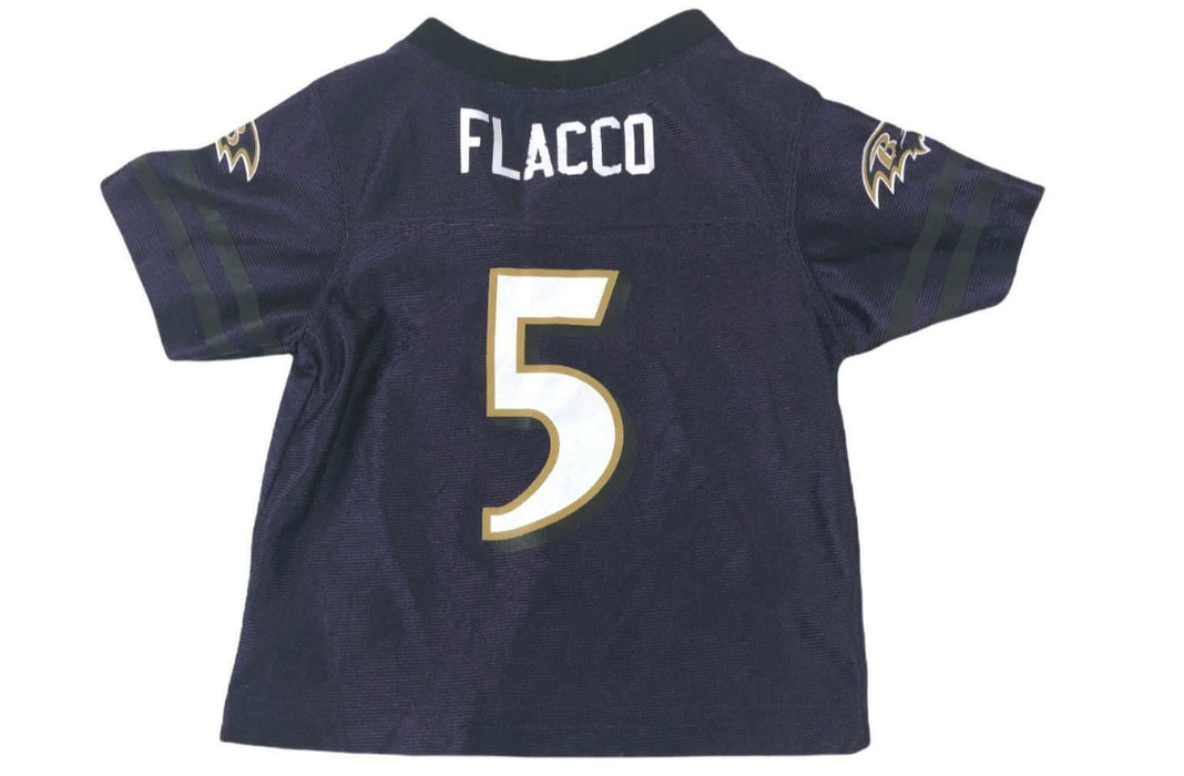 Baltimore Ravens NFL Team Apparel #5 Flacco Jersey Purple Toddler (Size: 12M)