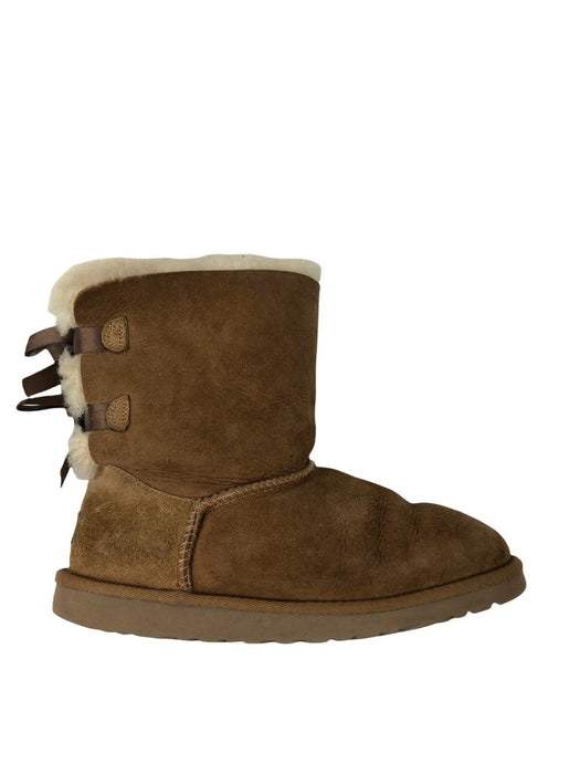 UGG Australia Bailey Bow II Chestnut Brown Fur Warm Boots Women (Size 6) F27114H