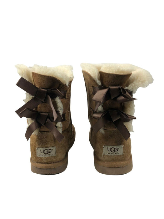 UGG Australia Bailey Bow II Chestnut Brown Fur Warm Boots Women (Size 6) F27114H