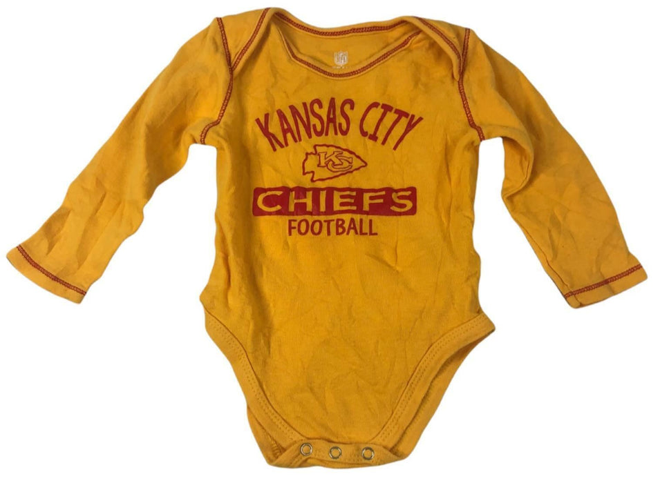 Kanas City Chiefs NFL Team Apparel Long Sleeve One Piece Yellow (Size: 16M)