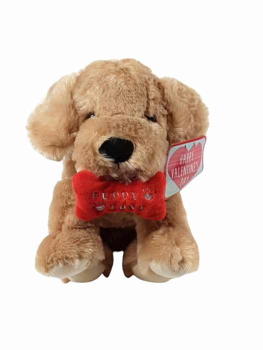 KellyToy Puppy Love  Brown Valentine's Day Puppy (Size: 10" Tall)