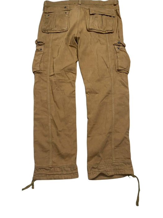 Deceil Premium Wash Canvas Cargo Pants Men Dark Khaki (Size: 36 X 32)