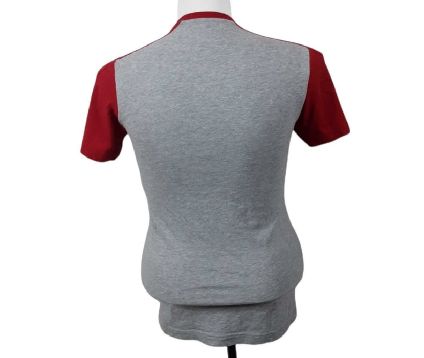 Adidas Women's Red/Gray/Black Short Sleeve Fitted Top (Size: S)